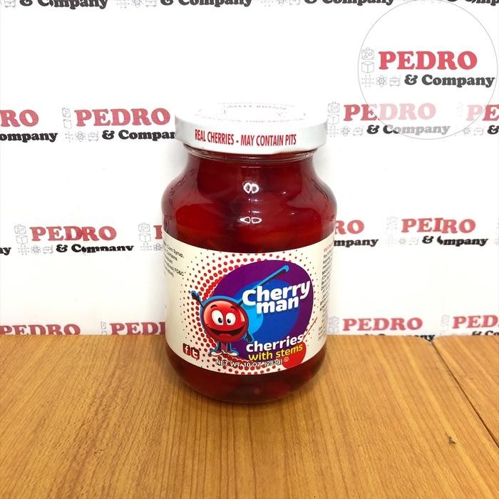 

Pilihan- Cherry Man Cherries With Stem 283 Gram - Buah Cheri Merah Batang Sirup