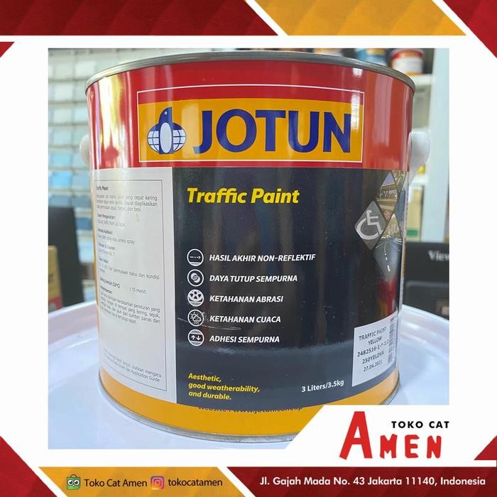 Jotun Traffic Paint 3Lt / Cat Marka Jalan - Hijau