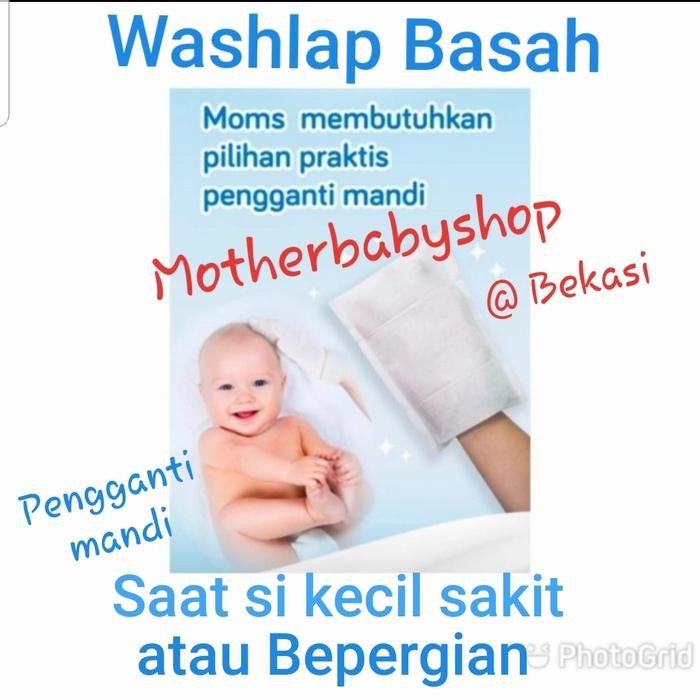 Pure Baby Disposable Wash Glove Washlap Tissue Basah Pengganti Mandi