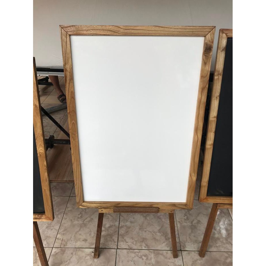 

NEW PRODUK WHITE BOARD STANDY KAYU SEGITIGA 60X90 TUTI FRUITY