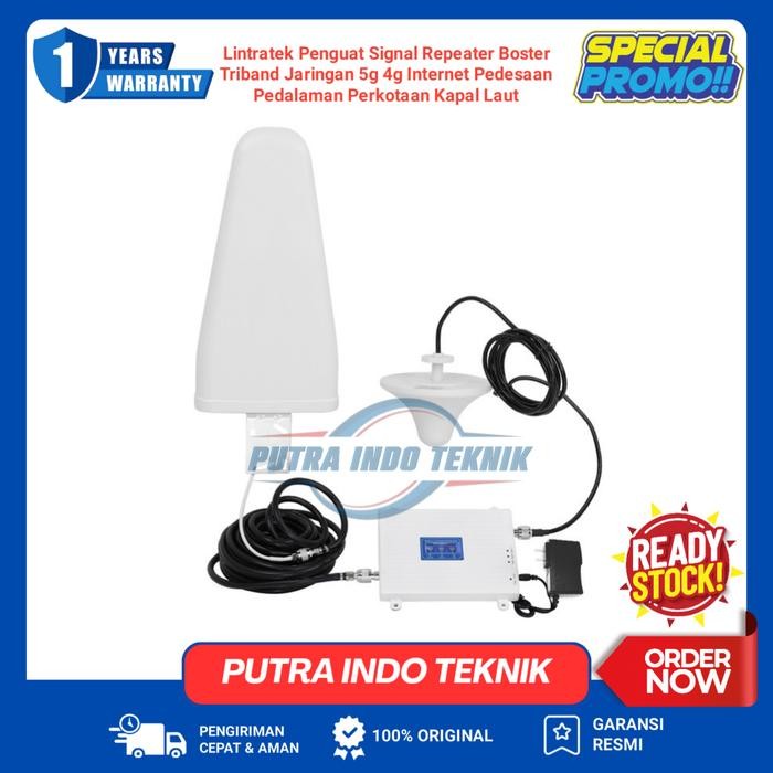 Lintratek Penguat Signal Repeater Boster Triband Jaringan 5G 4G Internet Pedesaan Pedalaman