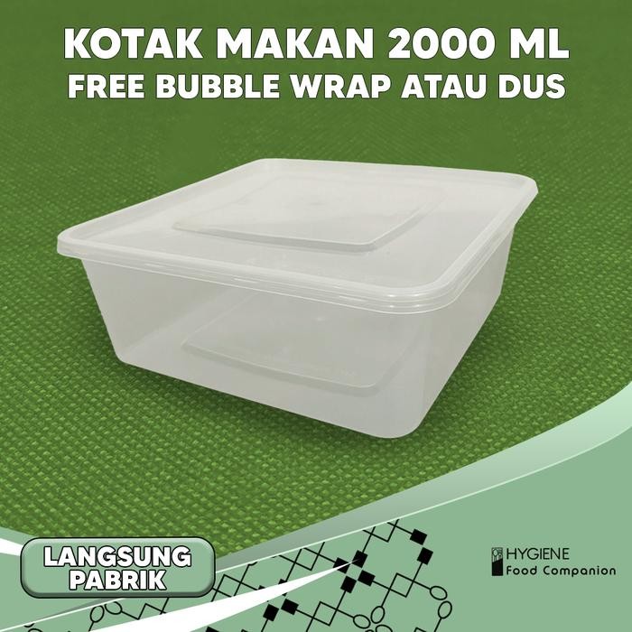 

KOTAK MAKAN PERSEGI 2000ML - BOX THINWALL FOOD CONTAINER - PERDUS