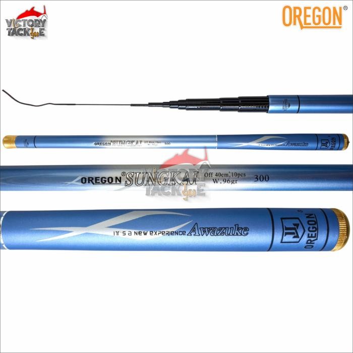 Joran Tegek Oregon Sungkai Carbon Material Panjang 180 210 240 270 300 360 450 Fishing Pole Rod