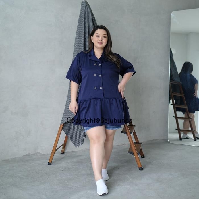 Jumbo Dress Tunik Wanita Knit Crepe Nancy Busui Ld 130-140