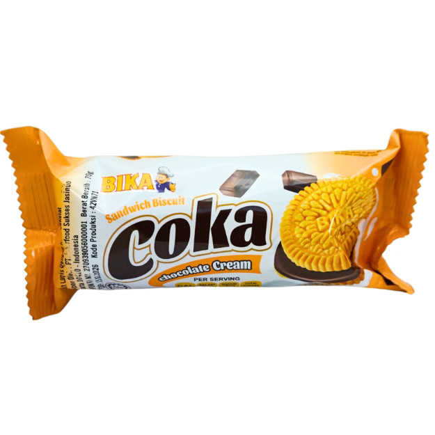 

S27868 BIKA COKA CHOCOLATE CREAM (ORANGE) SANDWICH 70GR MAJU BERSAMA (20250914)