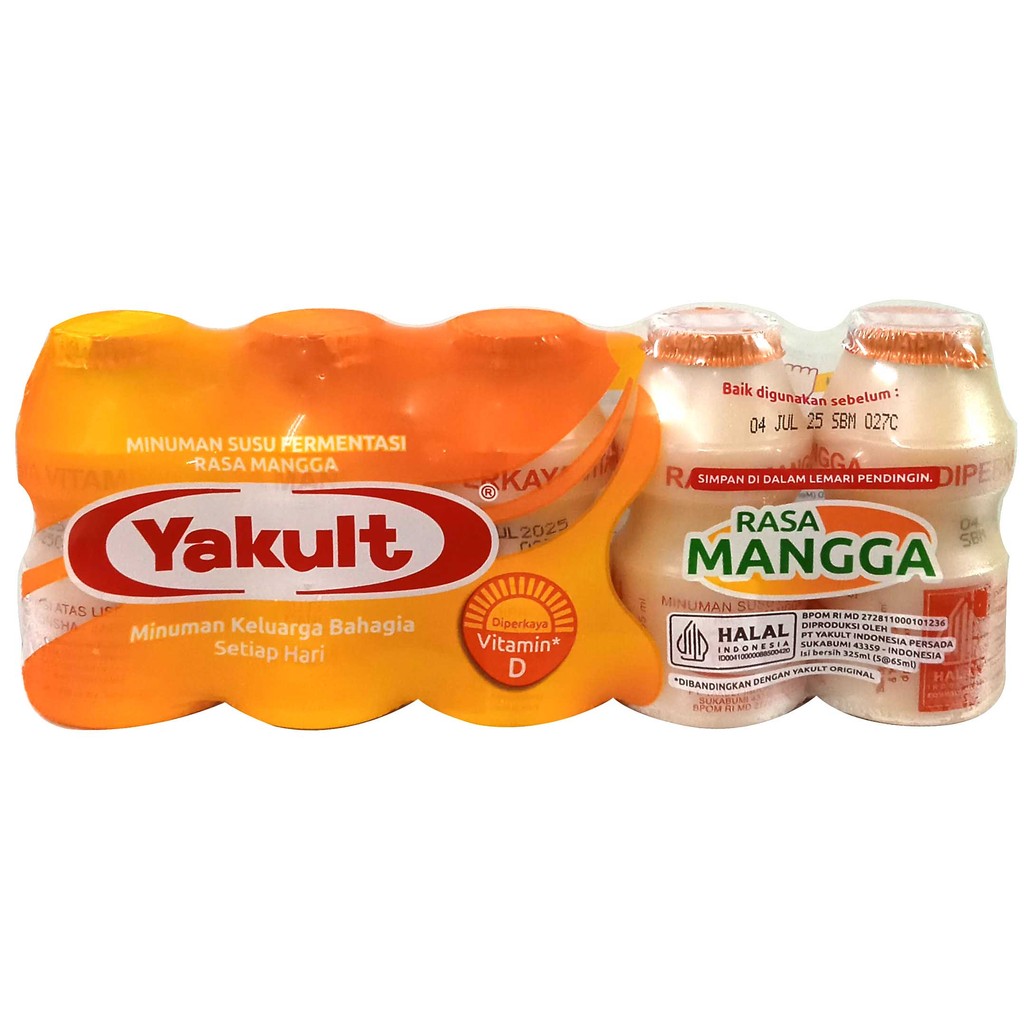 

S33262 YAKULT MANGGA YOGURT DRINK 5X65ML MAJU BERSAMA (20250910)