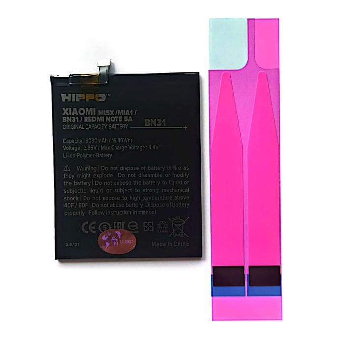 Ready Baterai Hippo Xiaomi Redmi Note 5A Prime Bn31 3080 mAh Garansi Resmi