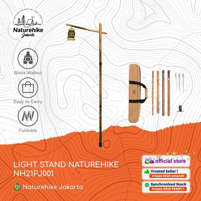 Ready TIANG LAMPU KAYU CAMPING OUTDOOR NATUREHIKE MUXI NH21PJ001