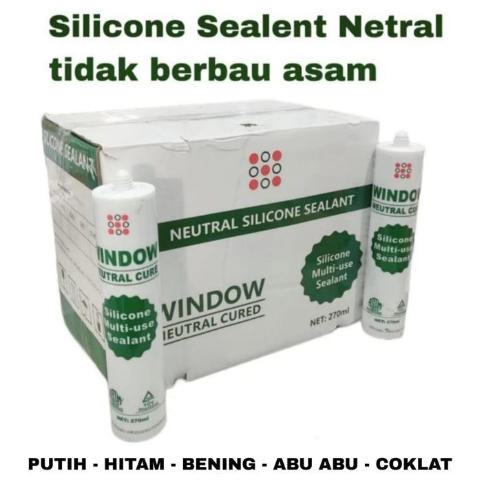 Pilihan- Window Silent Putih Netral 300G Silicone Kaca Netral Tidak Berbau Asam Daya Tahan Kuat