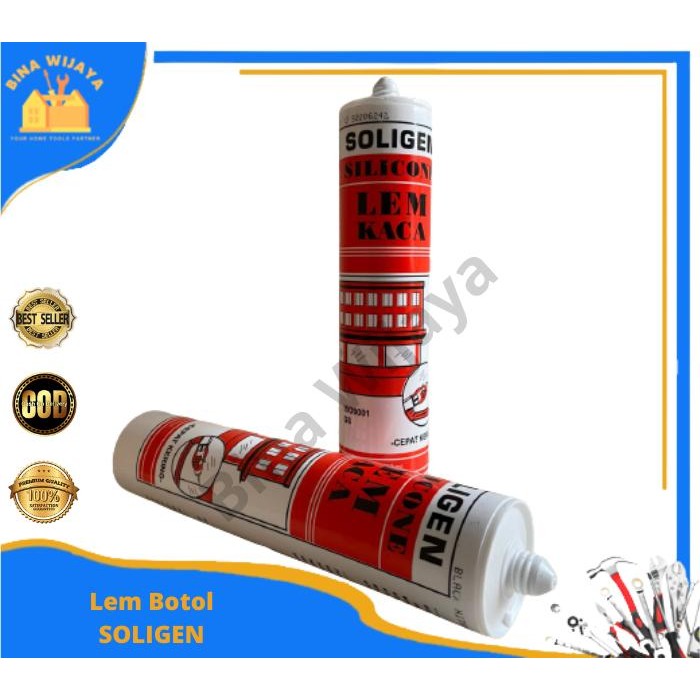 Pilihan- Lem Kaca Botol Aquarium Sealent Lem Botol Soligen