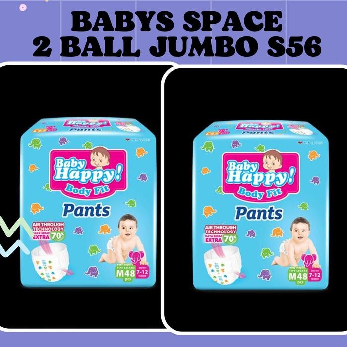 Pilihan- 2 Ball Jumbo Baby Happy Pants S56/M48/Xl38/Xxl34
