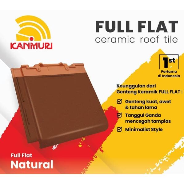New Genteng Keramik Kanmuri Full Flat Natural