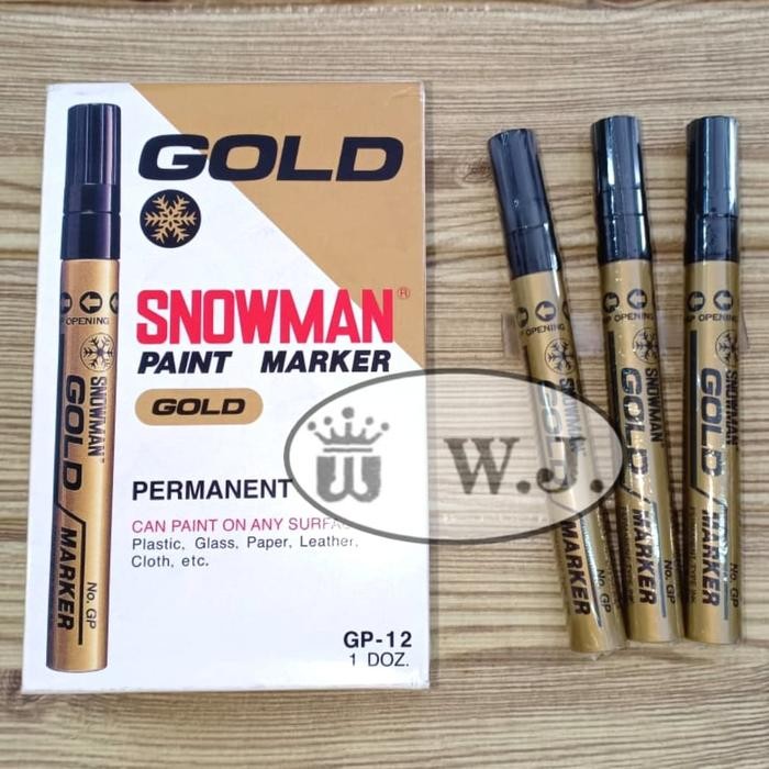 

OJ Spidol SNOWMAN Permanent Gold Besar
