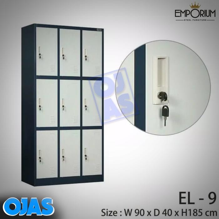 

OJ Lemari arsip.besi Loker 9Pintu EMPORIUM EL-9