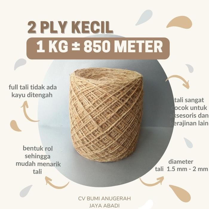 

New 1kg (2ply) Tali goni, Tali Rami, Jute, Tali Vintage, Craft, Aksesoris