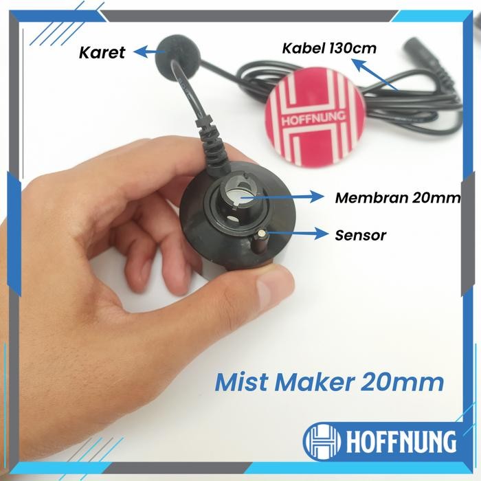 RJ Mist Maker Mesin Kabut Membran 20mm Ultrasonic Bahan Plastik