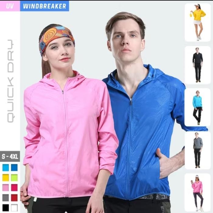SIAPKIRIM Jaket UV,Wateroof Jumbo READY STOCK