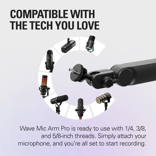 SALE ELGATO Wave Mic Arm Pro - Lengan Mikrofon Profil Rendah dengan Suspensi Gas & Saluran Kabel