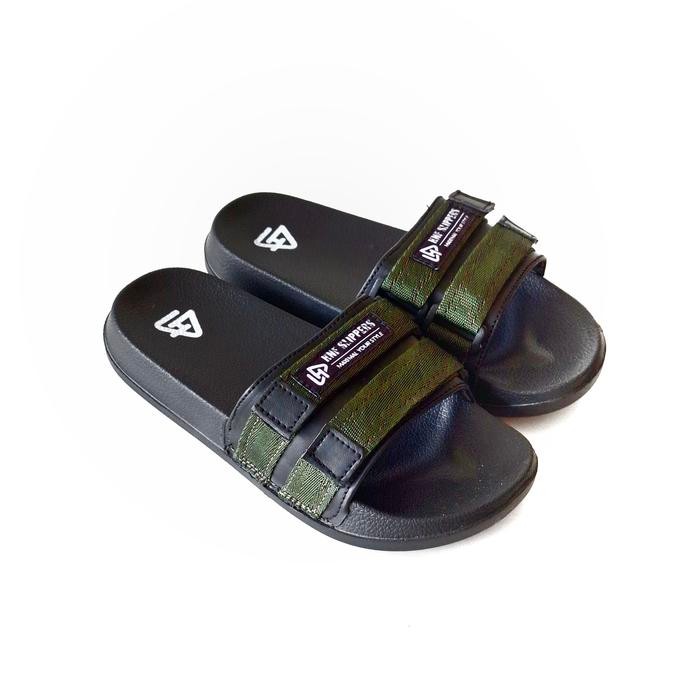 Piero Kidswear - Sandal Selop Fashion Anak Laki-Laki Perempuan Usia 5-13 Tahun Warna Army Bahan