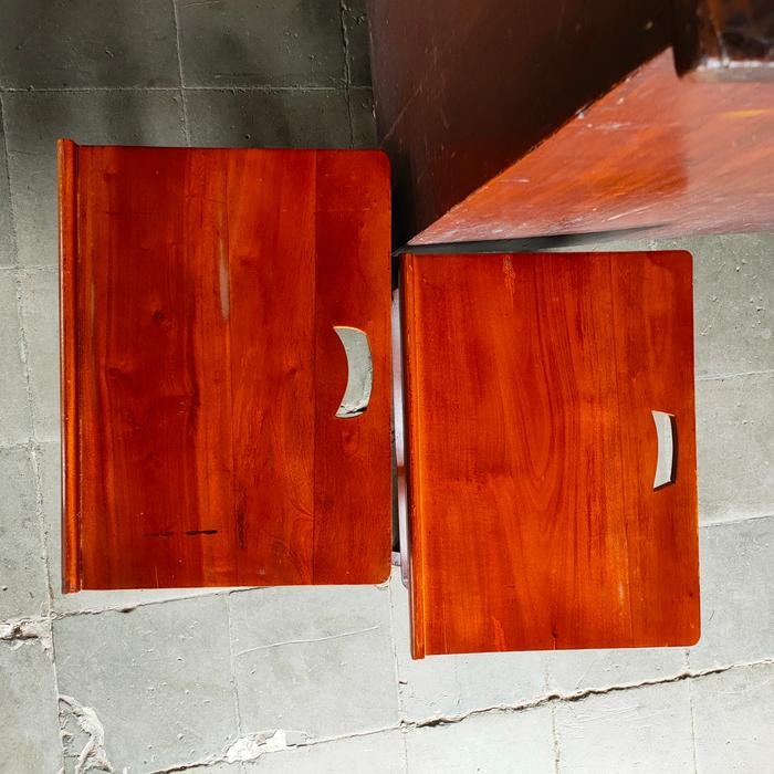 Meja lipat/rekal meja kayu mahoni