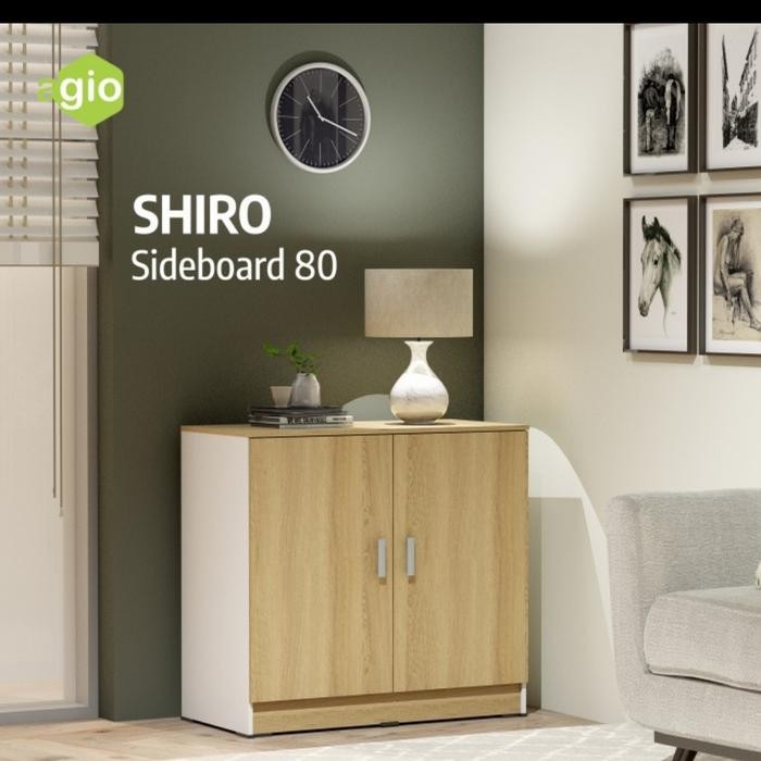 rak buku sideboard 80 cm shiro