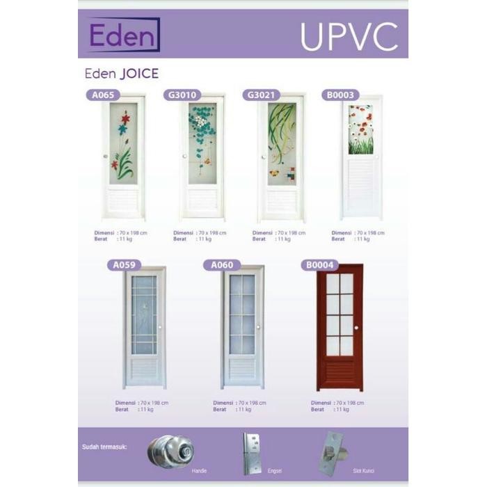 Pintu aluminium upvc pvc EDEN kamar mandi