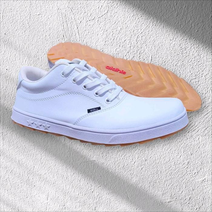 Compass - H210 Sepatu Putih Cowok Sneakers Pria Casual Original Full White Gum Shoes Buat Gaya