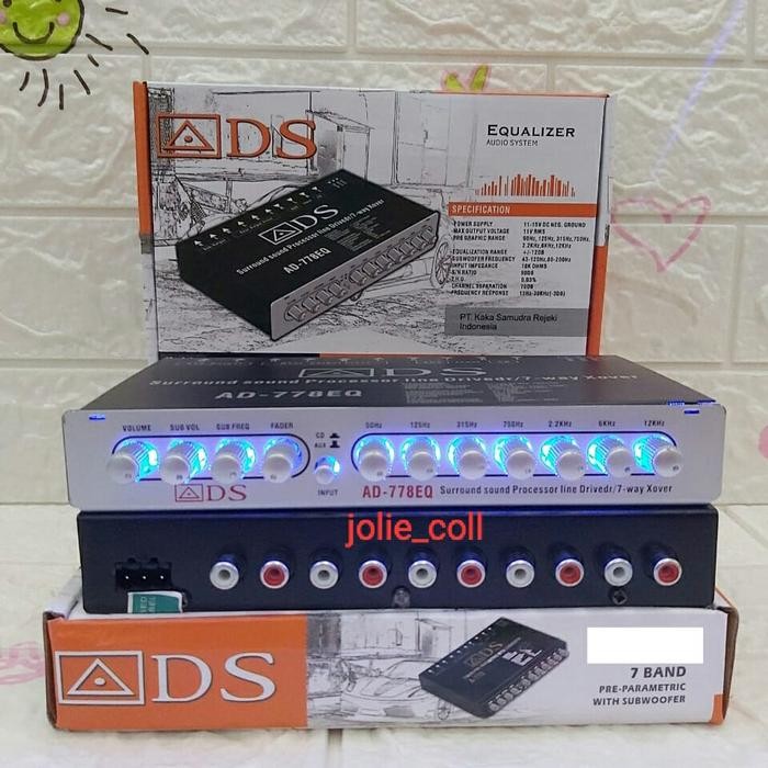 Ready Parametrik equalizer AD-778EQ 7way surround sound procesor