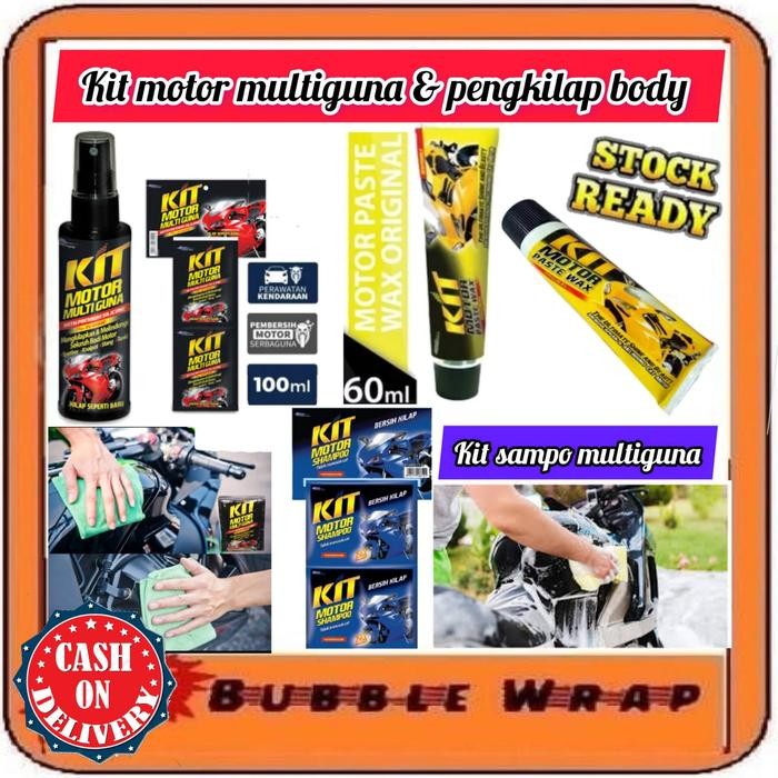 Kit Motor Paste Wax ORIGINAL Pengkilap Body / Kit Shampo Motor Renceng / Kit Motor Paste Wax Metalic