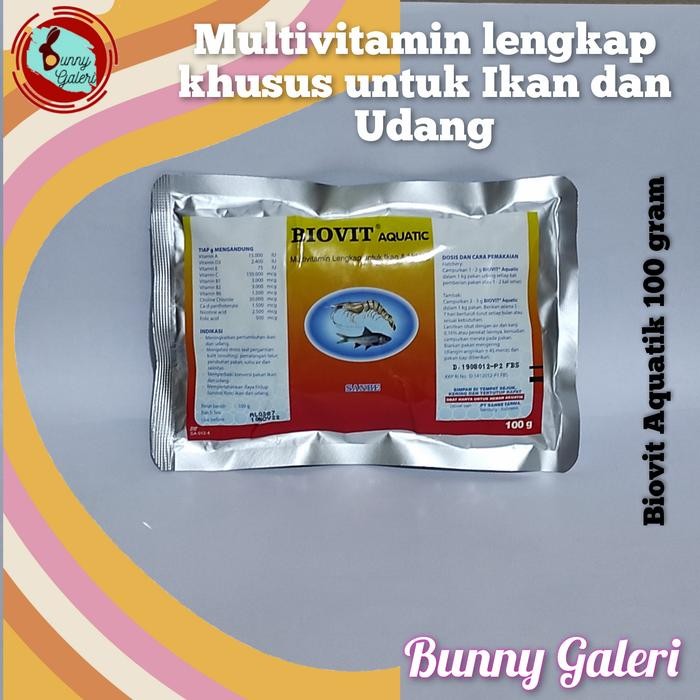 BIOVIT AQUATIK 100 GRAM, MULTIVITAMIN UNTUK IKAN DAN UDANG