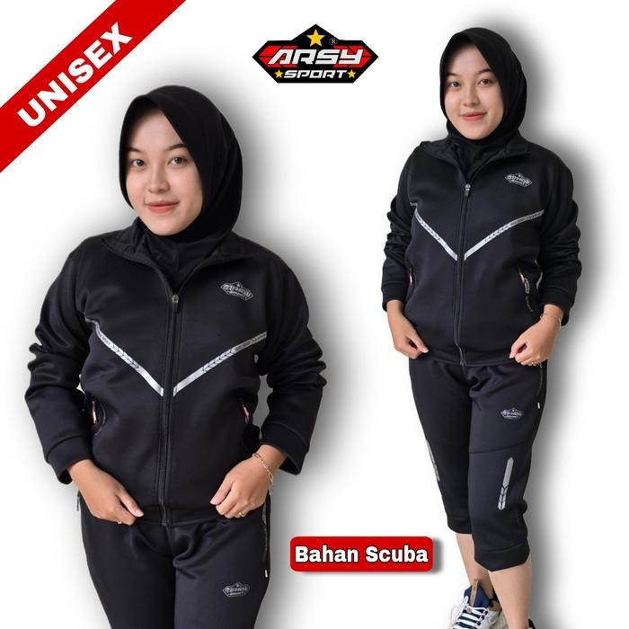 SIAPKIRIM - Jaket OlahWanita Pria Bahan Scuba Elastis READY STOCK