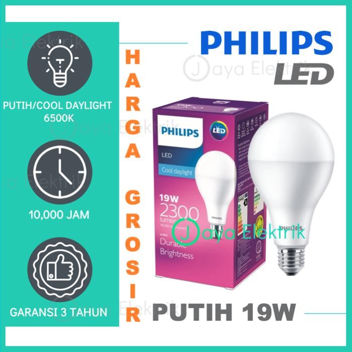 Lampu PHILIPS LED Bulb 19W - Bohlam LED Jumbo 19 W Watt Putih Kotak