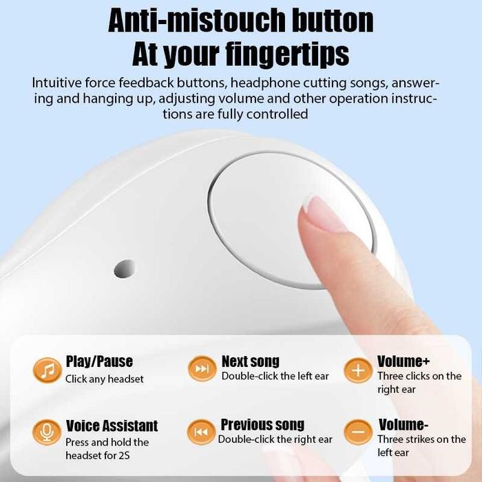 Terbaik Zhuohuan Earphone Bluetooth 5.3 Tws Open Ear Clip Hifi Surround - Js352 100% Ori