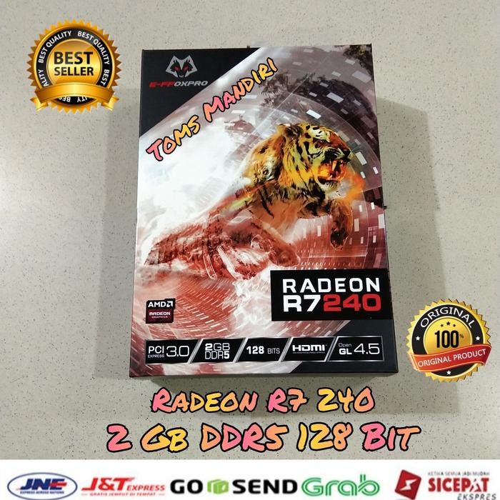 VGA E-FFOXPRO AMD R7 240 2GB DDR5 128BIT ORIGINAL NEW  2 THN GARANSI