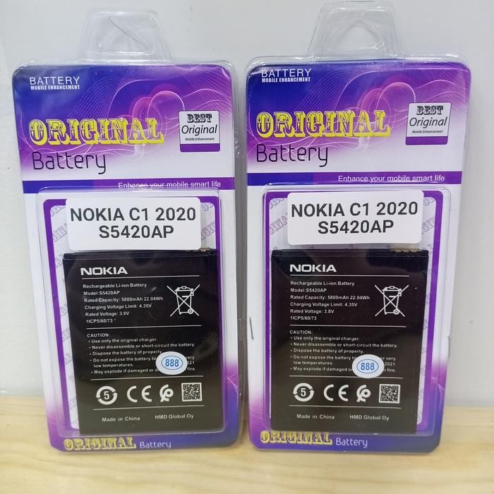 fozg- Baterai Batre Nokia C1 2020 Tipe C1 Ta-1165 Model S5420Ap Nokia C1