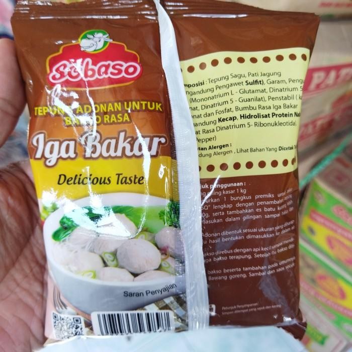 instanChatsaja- Tepung Adonan Bakso Sobaso Rasa Iga Bakar 250G ( 4 Pcs )
