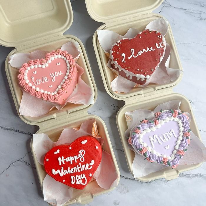 VALENTINE 2025 / BENTO CAKE / KOREAN CAKE / HAMPERS VALENTINE / MINI CAKE / BDAY CAKE