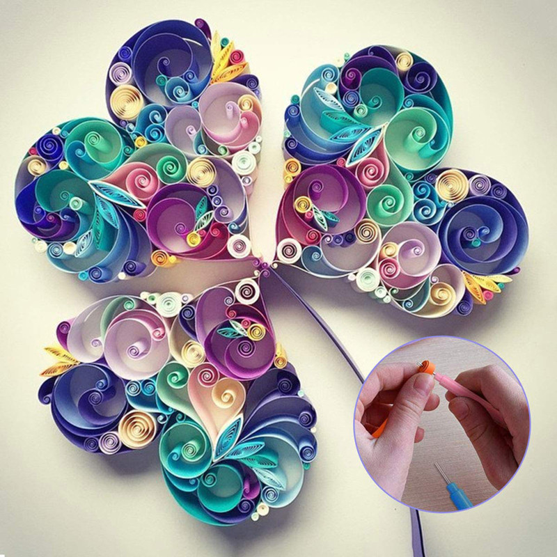 7/6/12Pcs Paper DIY Set Quilling Paper Tool Tweezer Needle Pins Slotted Pen Tool Kit Assorted Color 
