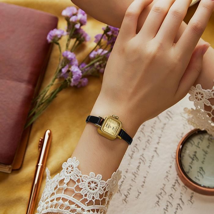 Rebirth Jam Tangan Wanita Kasual Tali Kulit Anti Air Jam Tangan Cewek Watch