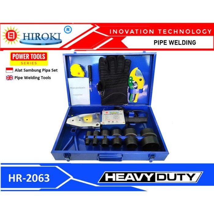 Berkualitas Hiroki Mesin Pipe Welding Las Pipa Ppr Pvc Pemanas Pipa Pp Cetak Keni Terlariss 