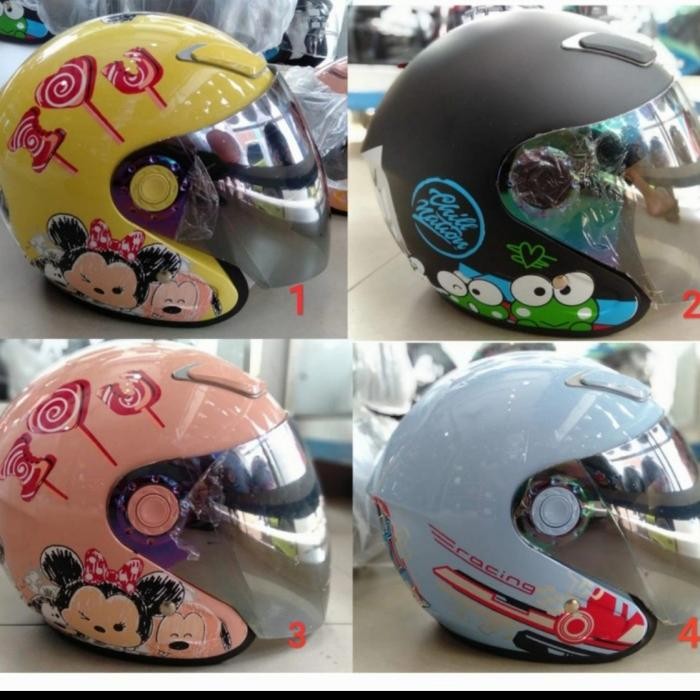 ASLI HELM ANAK MEREK DNS BERKARAKTER UMUR 3-9TAHUN READY STOCK