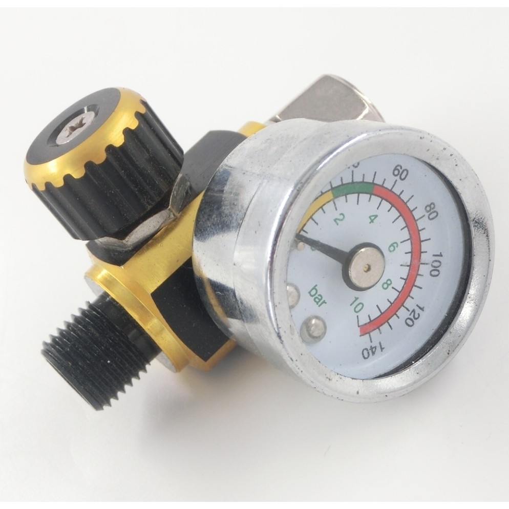 Scratch Spray Gun Air Regulator Gauge & In-Line Water Stove Filter Tool Spray Gun Regulator and Mini