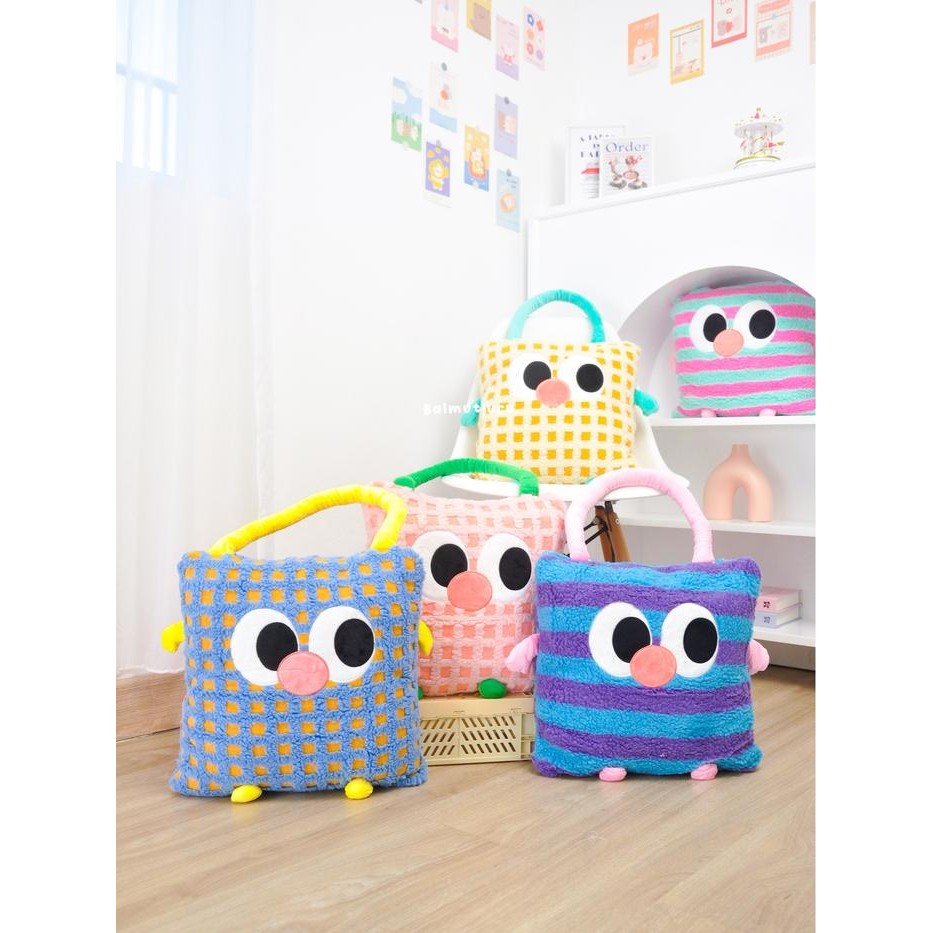 Balmutlucu Bantal Selimut Tote Owl Boneka Selimut Karakter Burung Hantu Bisa Dijinjing Jadi Tas
