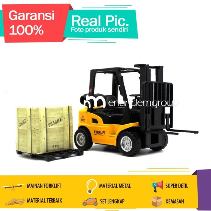 Diecast Miniatur Mainan Mobil Alat Berat Metal Forklift