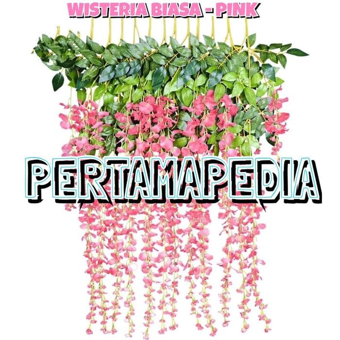 Wisteria Plastik KECIL/ Bunga Plastik/ Daun Rambat/ Rumput Plastik/ Daun Rambat Plastik/ Daun
