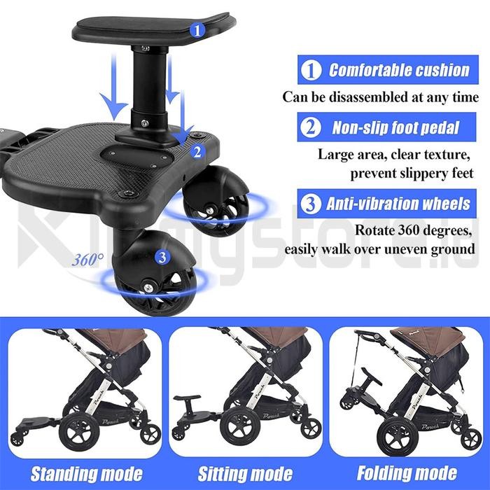Universal Boncengan Kursi Stroller Anak Roda Dua Tempat Duduk Tambahan Kereta Bayi Baby