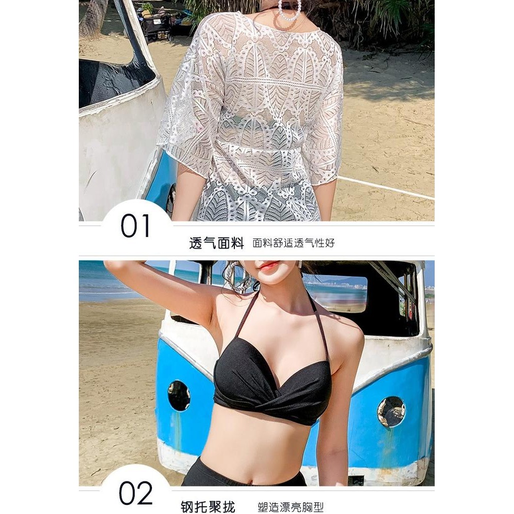 Bikini Pantai Set Sexy Jaring Baju Renang Wanita Korea Swimsuit Import Promo 