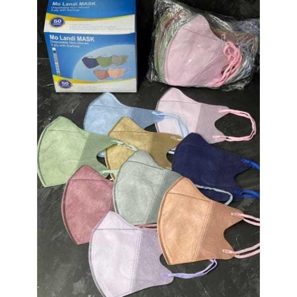 KJB [PAKET 3 BOX (150pcs)] MASKER DUCKBILL MIX WARNA / PAKET USAHA DUCKBILL WARNAKaret masker sekali