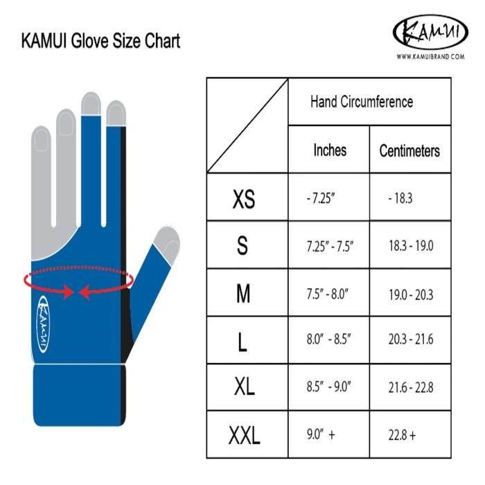 Kamui Glove Black Sarung Tangan Billiard