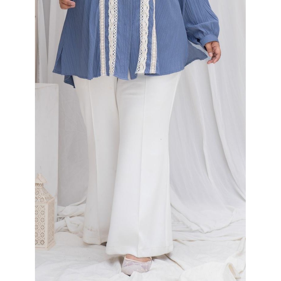 Bibigsize - Ruby Pants Bawahan Celana Cutbray Flare Bigsize Jumbo Scuba Best Seller